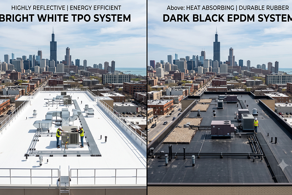 TPO Vs. EPDM Roofing For Chicago Commercial Buildings